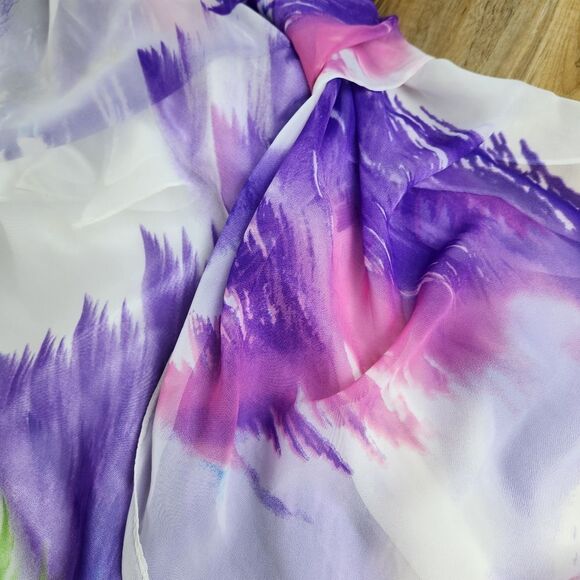 🔸️Dave & Johnny White, Purple, & Blue Floral Sleeveless Dress Size 13/14 - Picture 11 of 15